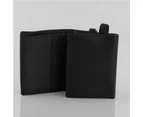 Mens Genuine Soft Leather RFID Protected 5 Cards tri-fold Wallet [Colour: Black]
