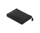 Unisex Mens Womens RFID Genuine Leather Wallet Zipper Clutch Purse Rugged Hide-Black 7