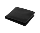 Mens RFID Genuine Premium Cowhide RUGGED HIDE Leather Slim Wallet - Black