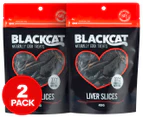 2 x Blackcat Cat Treats Beef Liver Slices 45g