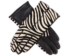 Dents Women's Animal Print Leather Gloves Knit Lining