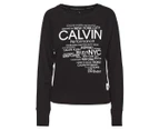 Calvin Klein Performance Women's Bold Statement Logo Crew Sweatshirt - Black