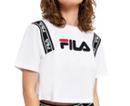 Fila Women's Iliyah Cropped Tee / T-Shirt / Tshirt - White