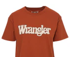 Wrangler Women's Outlines Tee / T-Shirt / Tshirt - Rust