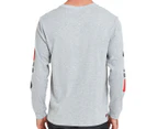 Fila Men's Classic Long Sleeve Tee / T-Shirt / Tshirt - Silver Marle