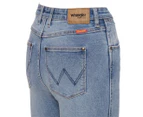 Wrangler Women's Hi Pins Cropped Jeans - Highway Queen Blue