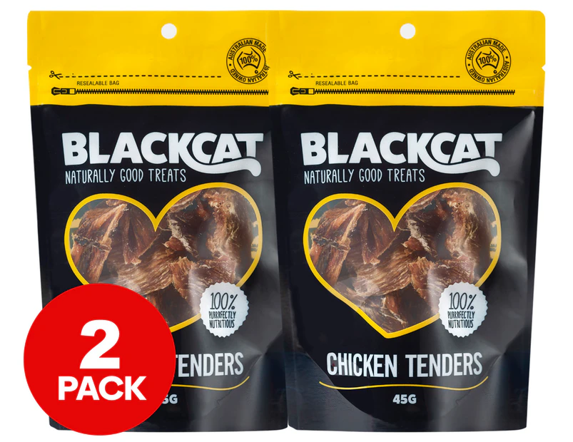 2 x Blackcat Cat Treats Chicken Tenders 45g