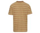Wrangler Men's Horizons Tee / T-Shirt - Tshirt - Gold Tan Stripe