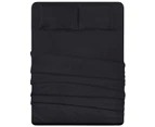 King Size 1000TC Egyptian Cotton  Bed Fitted Sheet Set - Black ( No Flat Sheet )