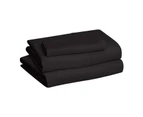 King Size 1000TC Egyptian Cotton  Bed Fitted Sheet Set - Black ( No Flat Sheet )