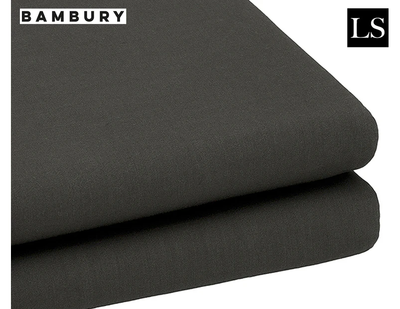 Bambury TRUFit Extra-Long Single Bed Fitted Sheet - Charcoal