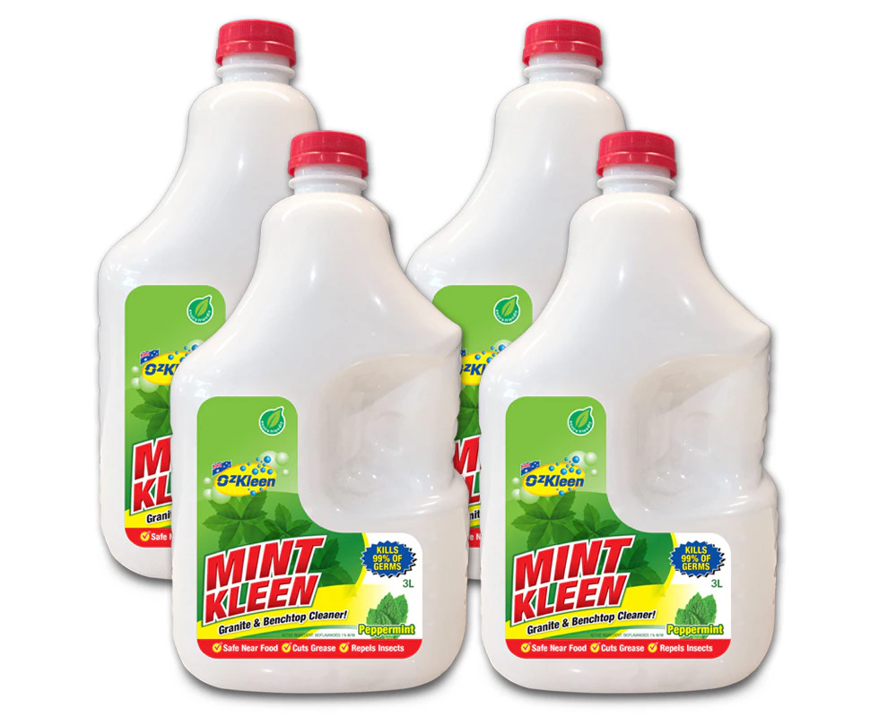 4PK 3L Mint Kleen Anti-Bacterial Bench Top Cleaner