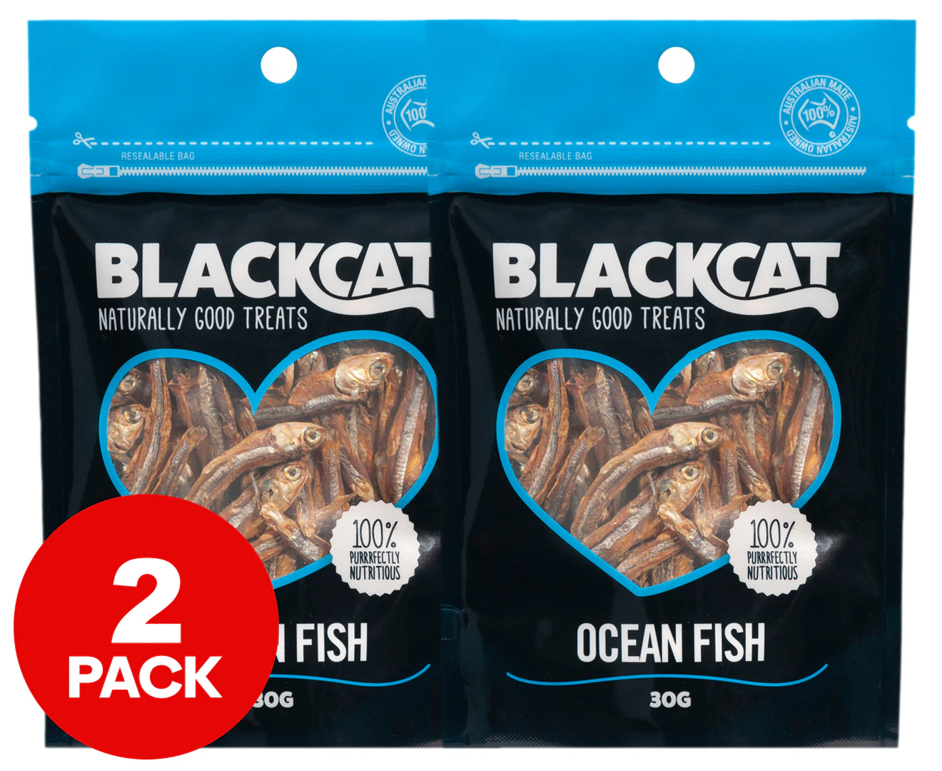 2 x Blackcat Ocean Fish Treats 30g