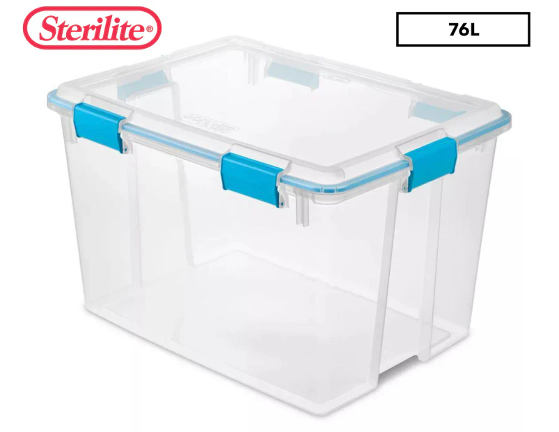 Sterilite 76L Gasket Latch Box - Clear