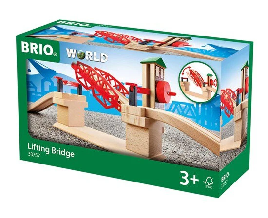 3pc Brio Lifting Bridge Kids/Childrens Interactive Pretend Play Toy 3y+