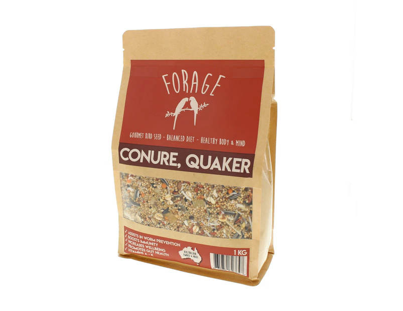 Forage Conure & Quaker 1kg Bird Food Mix Millet Seed Fresh Australian Made