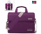 BRINCH Laptop Bag 13.3 Inch Oxford Fabric Portable Notebook Messenger Bag-Purple
