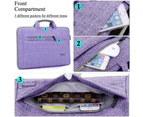 BRINCH Laptop Bag 14 Inch Multi-Functional Suit Fabric Portable Messenger Bag-Light Purple