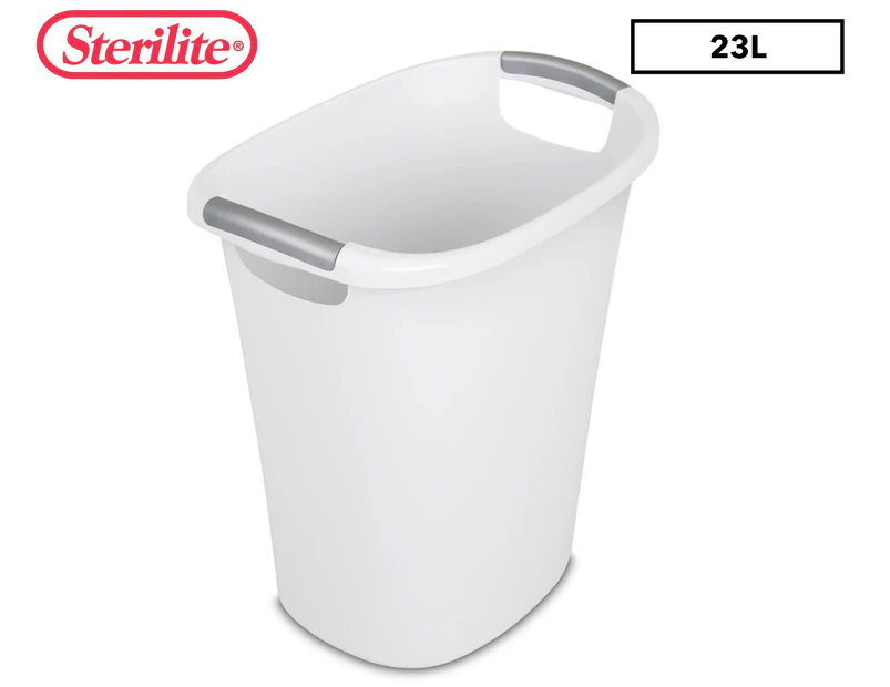 Sterilite 23L Ultra Wastebasket - White