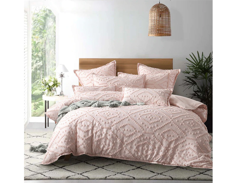 Micah Pink Quilt Cover Set [SIZE: King Bed]