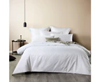 Soho 1000TC Quilt Cover Set White Super King Bed