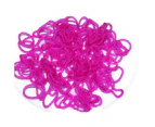 Pink Colour Beaded Glitter Loom Bands 300pce + 16 S Clips