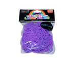 Purple Colour Beaded Neon Loom Bands 300pce Make + 16 S Clips