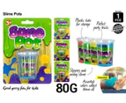 Green 1pce 80g Slime Pots Slippery Oozy in Tubs Kids Party Fun!