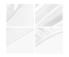 Double Size 1000TC Egyptian Cotton Bed Fitted Sheet Set - White No flat Sheet