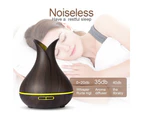 550ml Aroma Aromatherapy Diffuser LED Essential Oil Air Humidifier Purifier ~ Dark Wood