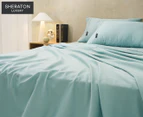 Sheraton Luxury 1000TC Cotton Rich Bed Sheet Set - Aqua Foam
