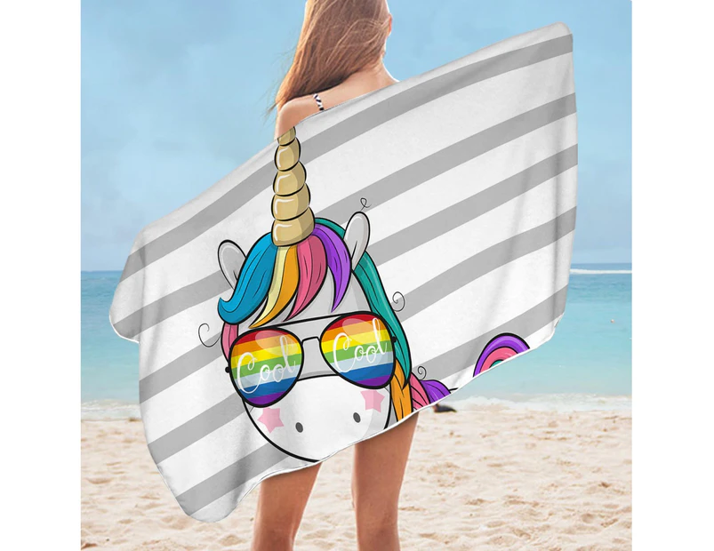 Cool Unicorn Microfiber Beach Towel