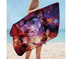 Space Wolf Microfiber Beach Towel