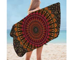 Reddish Mandala Microfiber Beach Towel