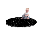 Outlook Baby Play Mat (Waterproof Backing) - Black Silver Spot