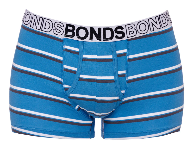 Bonds Men's Flyfront Trunks - Blue Stripe