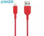 Anker 0.9m PowerLine II Lightning to USB Charging Cable - Red