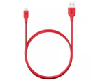Anker 0.9m PowerLine Micro-USB to USB Charging Cable - Red