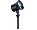 HPM 12V LED Garden Light Spotlight 1W Black Tilt Adjustable with Spike GLLEDSLBL