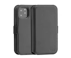 iPhone 11 Pro Max (6.5") 3SIXT NeoWallet 2.0 2-in-1 Leather Folio Case - Black