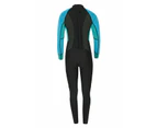 Mountain Warehouse Womens Wetsuit Contour Fit Easy Glide Zip Adjustable Ladies - Blue