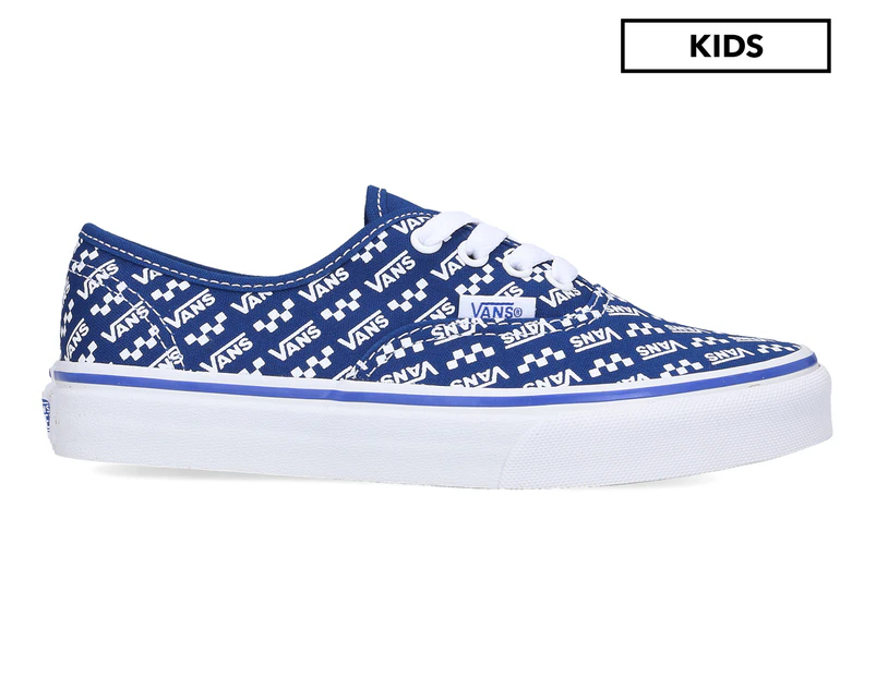 Vans Kids' Authentic Logo Repeat Sneakers - True Blue/True White
