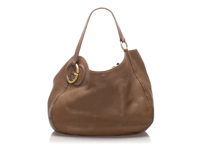 Pre-Loved: Gucci Twill Leather Tote Bag - Designer - Pre-Loved