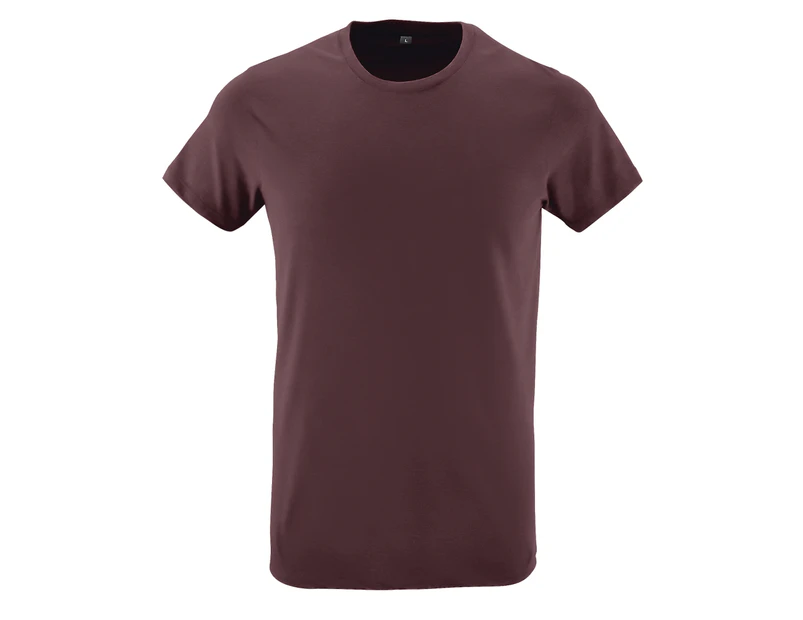 SOLS Mens Regent Slim Fit Short Sleeve T-Shirt (Oxblood) - PC506