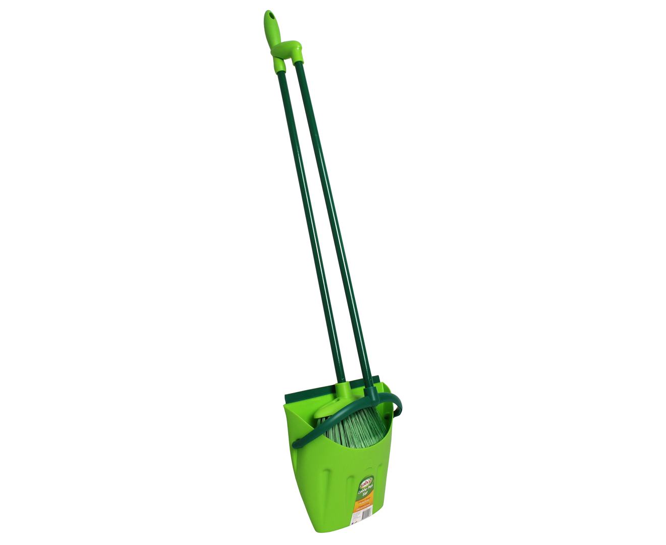 Sabco Lobby Dustpan & Brush Set Green/Grey Catch.co.nz