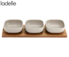 Ladelle 4-Piece Essentials Porcelain Bowl Set - Stone