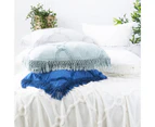 Park avenue Moroccan 100% Cotton Chenille Vintage washed Tufted Bed Cover set - Classic Blue