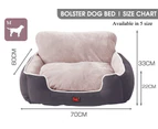 PaWz Pet Bed Dog Beds Bedding Cushion Soft Pad Calming Puppy Cat Pillow Grey