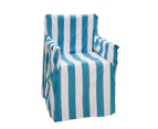 RANS Alfresco Stripy Director Chair Cover 100% Cotton - Cobalt Blue