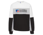 Russell Athletic Men's Sports Crew Sweatshirt - White/Black